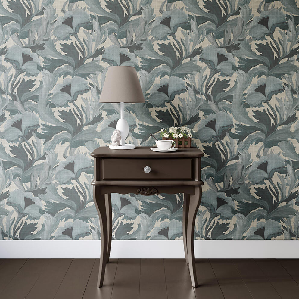 Wallpaper botanical poppy william morris style Wallpaper botanical poppy william morris style